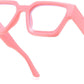 Pink / 53 Millimeters | B0DXDV1XP8 | FEISEDY Retro Blue Light Blocking Glasses for Women Men 90s Classic Rectangle Frame Thick Chic Computer Eyeglasses B2383R