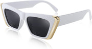 ÉÌƷͼƬ 2 | B0BFJ162P8 | FEISEDY Retro Sunglasses for Women Men Vintage Cat Eye Fashion Metal Square 70s Frame Classic UV Protection Sun Glasses B2966