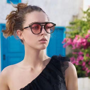 ÉÌƷͼƬ 11 | B0CHBBJ1H1 | FEISEDY Retro Square Aviator Sunglasses Womens Mens Trendy 70s Vintage Stylish Frame UV400 Sun Glasses B0051