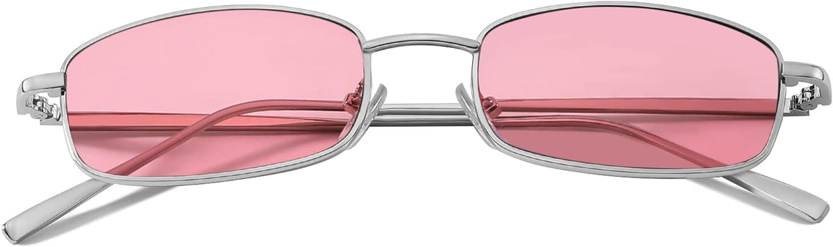 ÉÌƷͼƬ 15 | B079L1KYF3 | FEISEDY Vintage Small Rectangle Sunglasses Women Men Retro Trendy Square Metal Frame Sun Glasses B2295