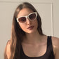 商品图片 3 | B0BZ8DL6L8 | FEISEDY Sunglasses Womens, Retro Cat Eye Sunglasses, Fashion Vintage Cute Stylish UV400 Sunnies B2365