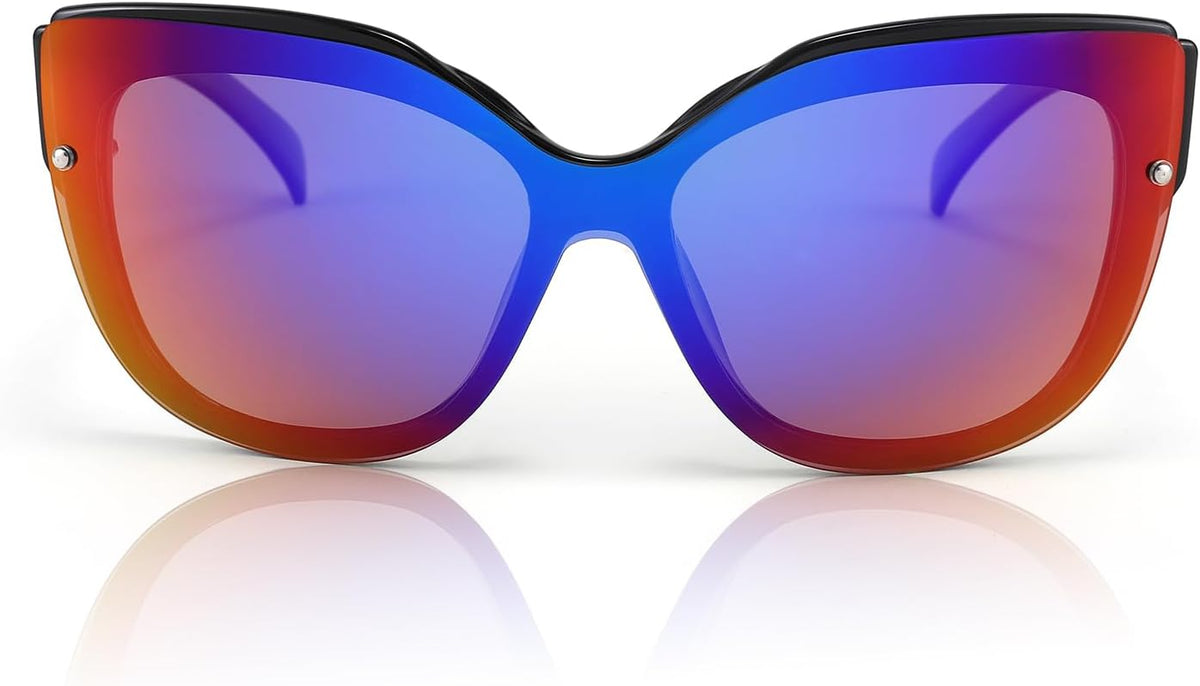 ÉÌƷͼƬ 36 | B09LTWN7GK | FEISEDY Cat Eye Sunglasses Polarized for Women Men£¬Rimless Mirrored Sunglasses, Oversized, Trendy Retro Sun Glasses B2796