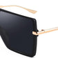 Black / 65 Millimeters | B097CXDDLC | FEISEDY Flat Top Oversized Shield Sunglasses Women Men Square Fashion Rimless Shades UV400 B2784