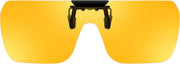 Yellow Night Vision / 65 Millimeters | B0FX3NFR9N | FEISEDY Clip-on Flip Up Rimless One Piece Sunglasses for Glasses TAC Lenses B0345