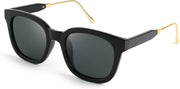 006 Black Frame Grey Lens / 51 Millimeters | B08KXS8HSX | FEISEDY Square Polarized Sunglasses Women Men Retro Trendy Shades UV400 Lenses B2624