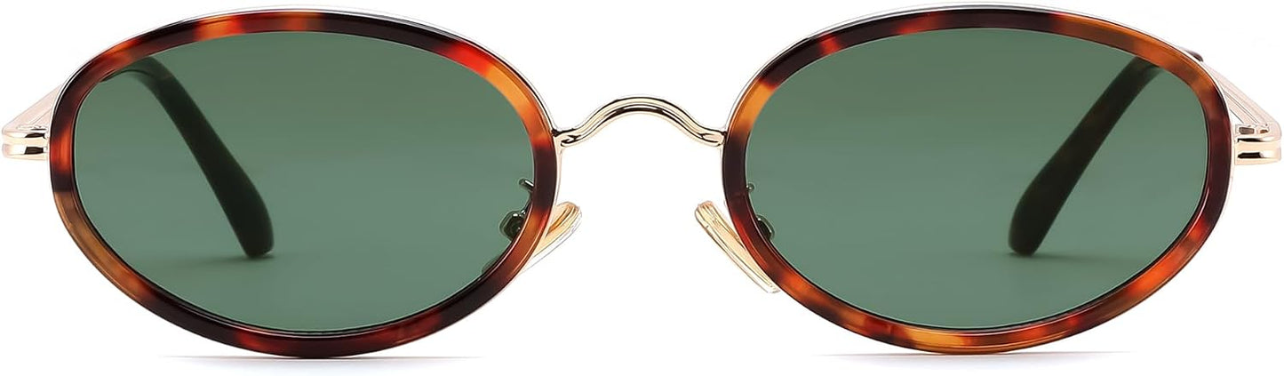 商品图片 18 | B0H2XM1HNJ | FEISEDY 90s Retro Oval Cat Eye Sunglasses UV400 Small Face B0450