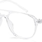 Transparent / 50 Millimeters | B0CY2BYJXK | FEISEDY Blue Light Blocking Glasses Women Men Square Computer Lightweight Pilot Glasses Anti Eyestrain & UV Glare B0141