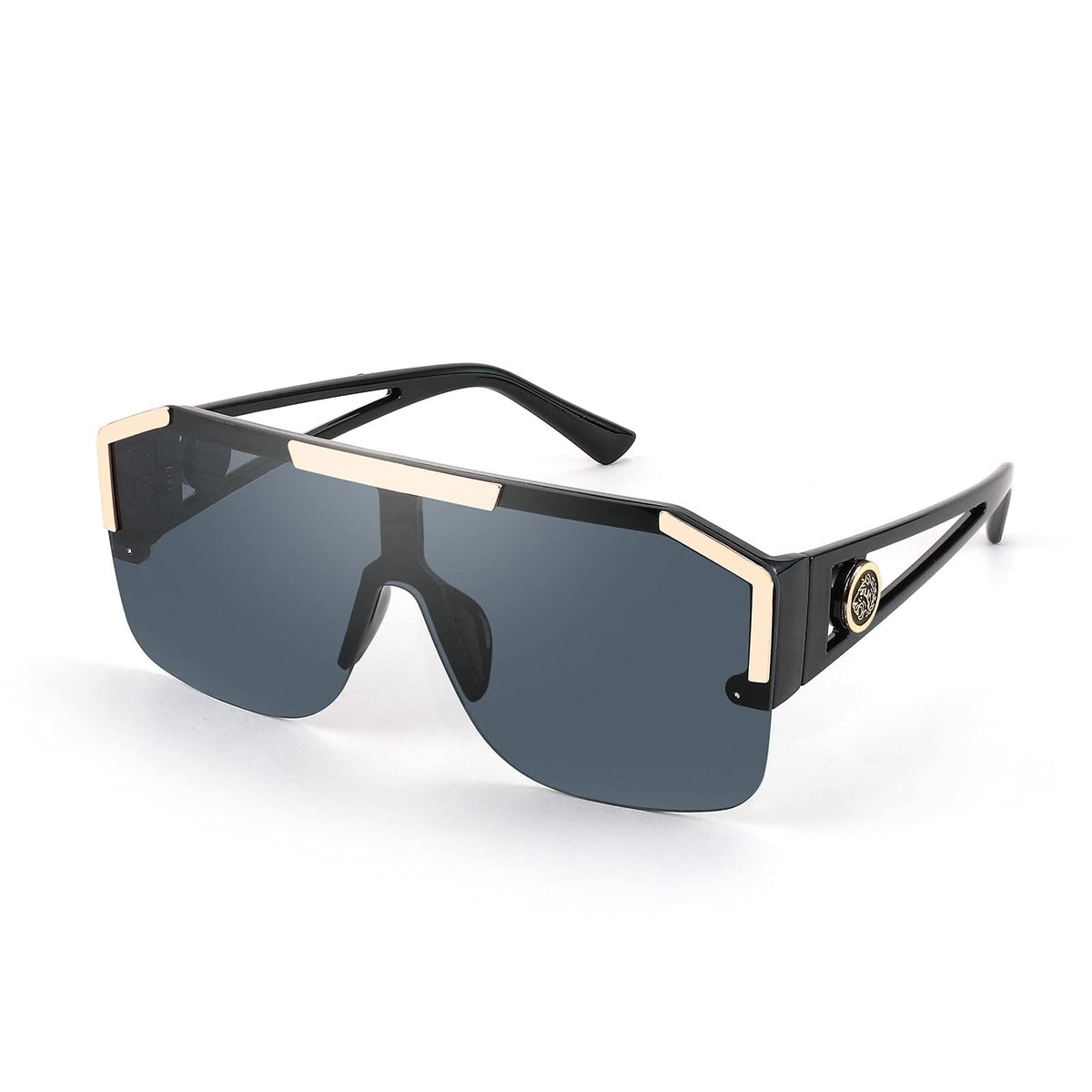 FEISEDY Square Oversized Sunglasses for Men Women Flat Top B2765 | Trendy style, UV400 protection, Durable, One Piece, Climat
