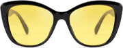 Yellow / 56 Millimeters | B07S7TK9WN | FEISEDY Polarized Vintage Sunglasses American Womens Square Jackie O Cat Eye Sunglasses B2451