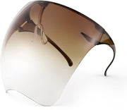 006 Gradient Brown / 160 Millimeters | B097Y4B1GL | FEISEDY Full Face Shield Sunglasses – Anti-Fog UV400 Mirror Visor
