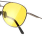 Yellow | B07BDCTMQ6 | FEISEDY Night Driving Glasses Night Vision Aviator Anti Glare Eyewear for Men Women B2294