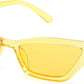 Transparent Yellow / Yellow Lens / 53 Millimeters | B0C9ZSDT6D | FEISEDY Small Cat Eye Sunglasses Vintage Square Shade Women Eyewear B2291