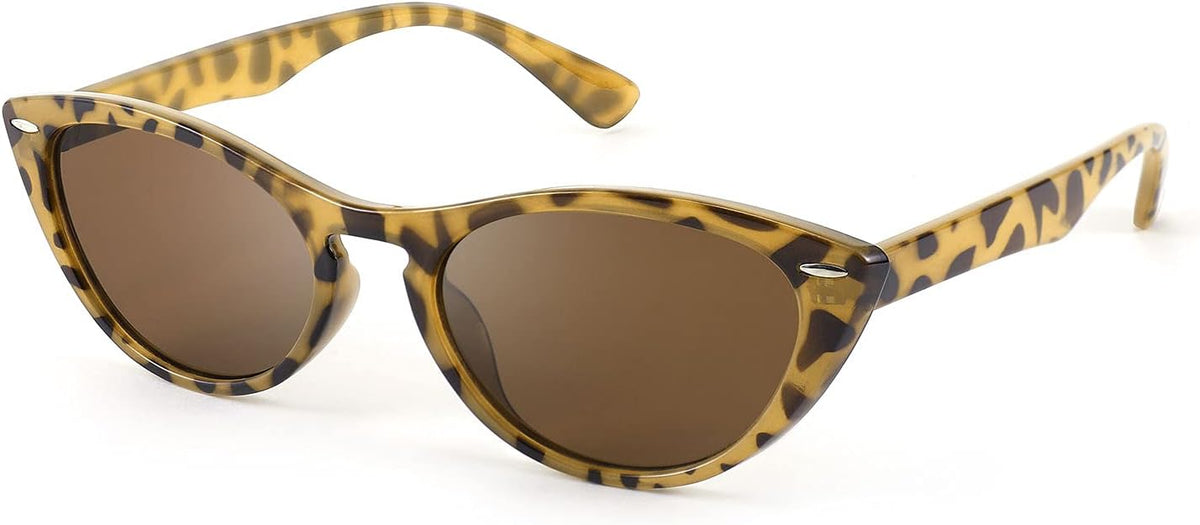 Brown Leapard / 54 Millimeters | B08B7VPPCX | FEISEDY Retro Cat Eye Sunglasses Women Men Vintage Small Cateye UV400 Sunglasses B2617