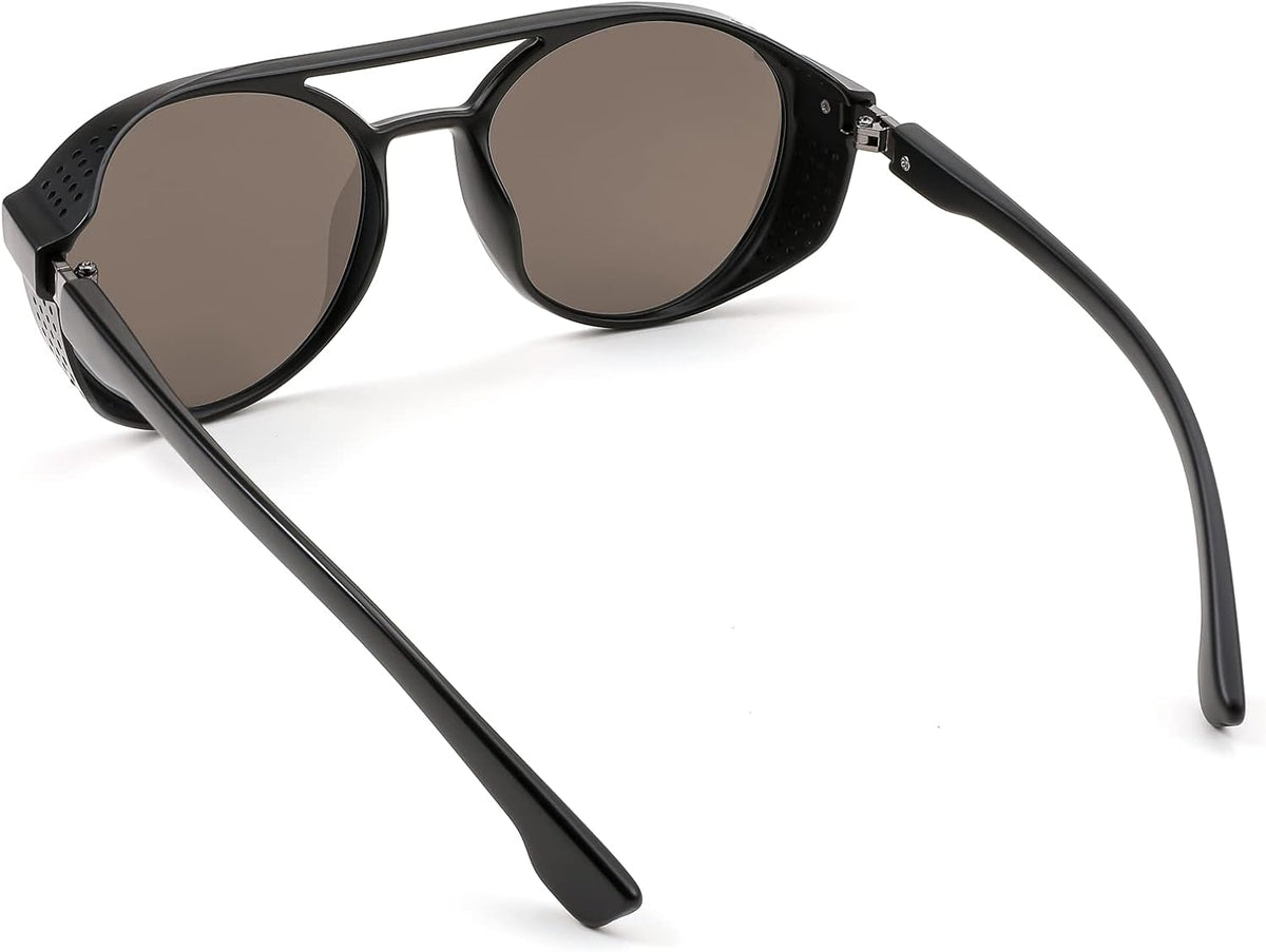 ÉÌƷͼƬ 39 | B0B6HWK6X1 | FEISEDY Classic Steampunk Sunglasses for Men Women Retro Round Gothic Shades Eyewear UV400 Protection B2957