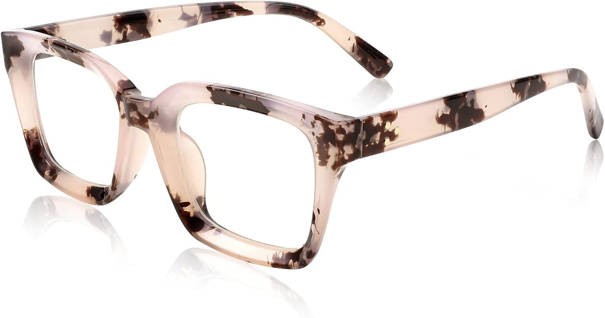 FEISEDY Glasses Frame Womens, Square Thick Eyeglasses Frame, Classic Eyewear for Men B2461