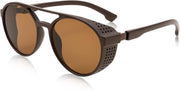 Tea Lens / 54 Millimeters | B0B6HXK9JF | FEISEDY Classic Steampunk Sunglasses for Men Women Retro Round Gothic Shades Eyewear UV400 Protection B2957