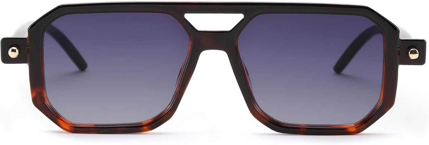 商品图片 146 | B09YTJ4FQZ | FEISEDY Vintage Square 70s Flat Aviator Sunglasses Women Men Classic Retro Stylish Frame UV400 Sunglasses B2622