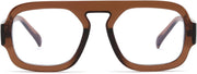 Brown / 54 Millimeters | B0F26C4PWC | FEISEDY Fashion Aviator Blue Light Blocking Glasses for Woman Men B0285