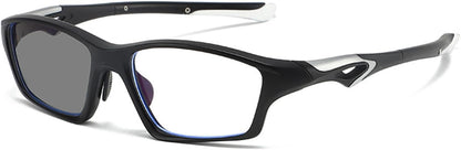 [FEISEDY] ブルーライトカットメガネ 調光レンズ UV400 紫外線カット PCめがね スポーツ眼鏡 度なし メンズ レディース 超軽量26g シリコン鼻パッド ズレにくい ドライブ ランニング サイクリング用 B1805
