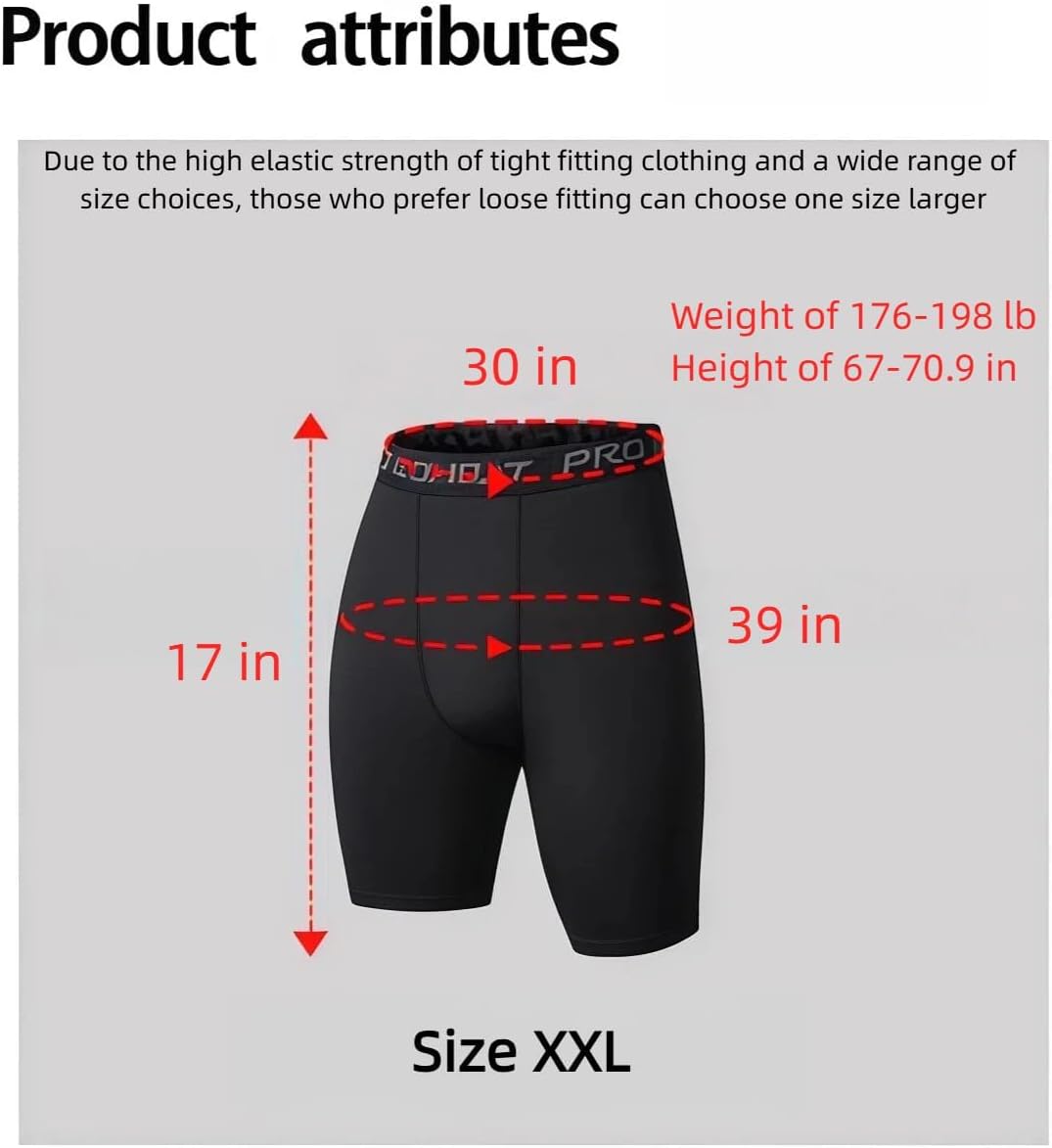 商品图片 4 | B0FV6ZX84Q | Men's Underwear Shorts - High Elastic Training Quick-Dry Basketball Compression Shorts, Sports Boxers for Men