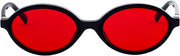 Black Frame & Red Lenese / Red | B0GRV272HK | FEISEDY Oval Blue Light Glasses for Women Men, Red Lens Anti-Blue Light, Fashion Computer Gaming Eyeglasses B0415