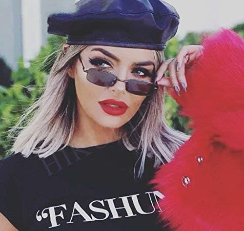 ÉÌƷͼƬ 11 | B079L1KYF3 | FEISEDY Vintage Small Rectangle Sunglasses Women Men Retro Trendy Square Metal Frame Sun Glasses B2295