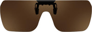Brown / 65 Millimeters | B0FX3QDD5G | FEISEDY Clip-on Flip Up Rimless One Piece Sunglasses for Glasses TAC Lenses B0345