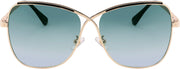 Golden Frame & Gradual Green-pink Lens / 58 Millimeters | B08SHW1D4S | FEISEDY Womens Cute Sunglasses Oversized Butterfly X Shape Design Cateye Lady Sunglasses B2738