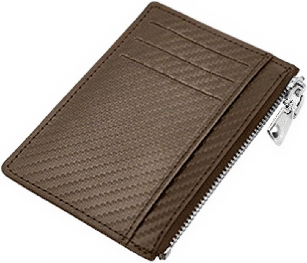 商品图片 2 | B0FNMJ3RMH | Wallet for Men – Fashion Plaid Design PU Leather Zippered Travel Wallets Card Bag, Mens Pocket with Spacious Card Slots