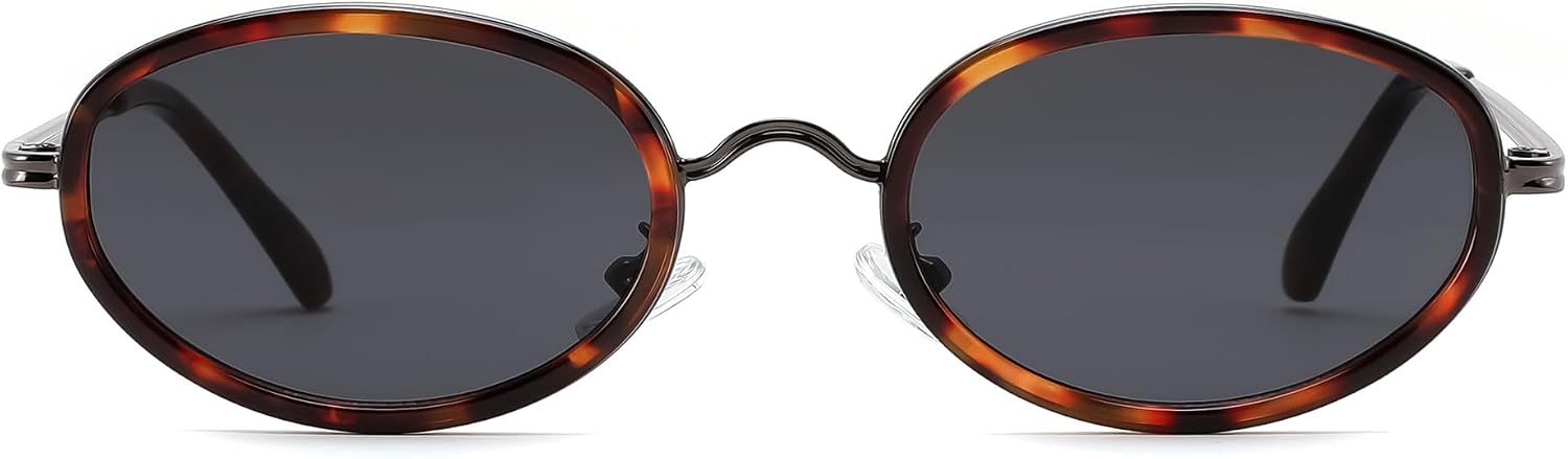 商品图片 39 | B0H2XM1HNJ | FEISEDY 90s Retro Oval Cat Eye Sunglasses UV400 Small Face B0450