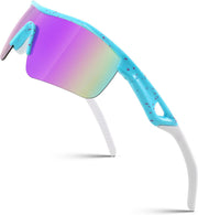 Spot Blue-purple / 125 Millimeters | B0CGMWKRM2 | FEISEDY Kids Polarized Sports Sunglasses, TR90 UV400 Baseball Cycling
