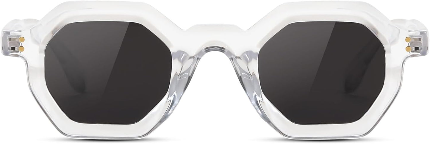 商品图片 10 | B0CSJQ26W8 | FEISEDY Octagon Sunglasses for Women - Thick Frame Fashion Rectangle Sun Glasses - Summer UV400 Protection