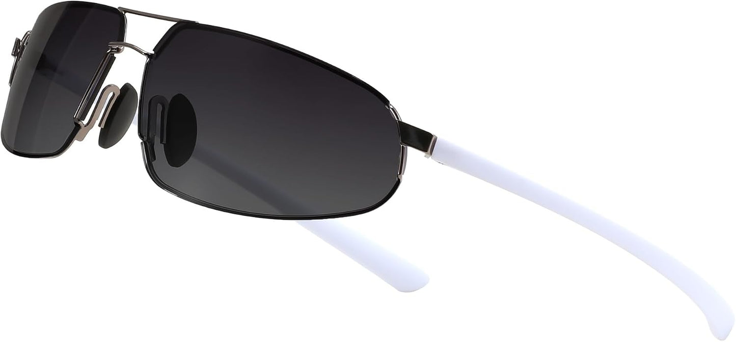 商品图片 20 | B0D22TVRVN | FEISEDY Vintage Sunglasses Men Polarized, Aviator Metal Frame Lightweight, Driving Fishing Running B0057