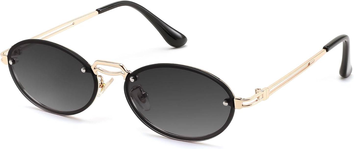商品图片 9 | B0DGPQ2BTK | FEISEDY Retro Oval Sunglasses for Women Men Trendy Sun Glasses Classic Metal Shades UV400 Protection B0245