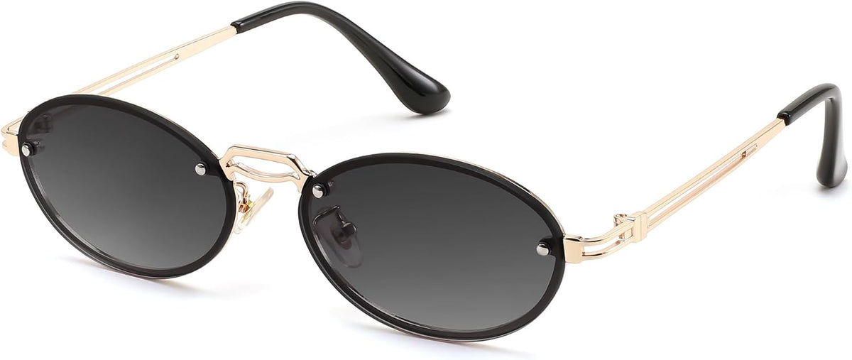 ÉÌƷͼƬ 9 | B0DGPQ2BTK | FEISEDY Retro Oval Sunglasses for Women Men Trendy Sun Glasses Classic Metal Shades UV400 Protection B0245