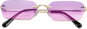 ÉÌƷͼƬ 43 | B0CY2Q4VW1 | FEISEDY Rimless Sunglasses Y2K Retro Small Narrow Rectangle Shades B2643