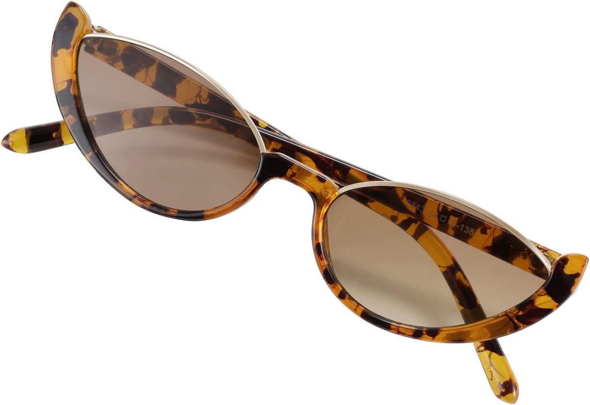 Leopard / 52 Millimeters | B09P8713JH | FEISEDY Fashion Small Cat Eye Sunglasses for Women Retro Trendy Cool Sun Glasses B2864