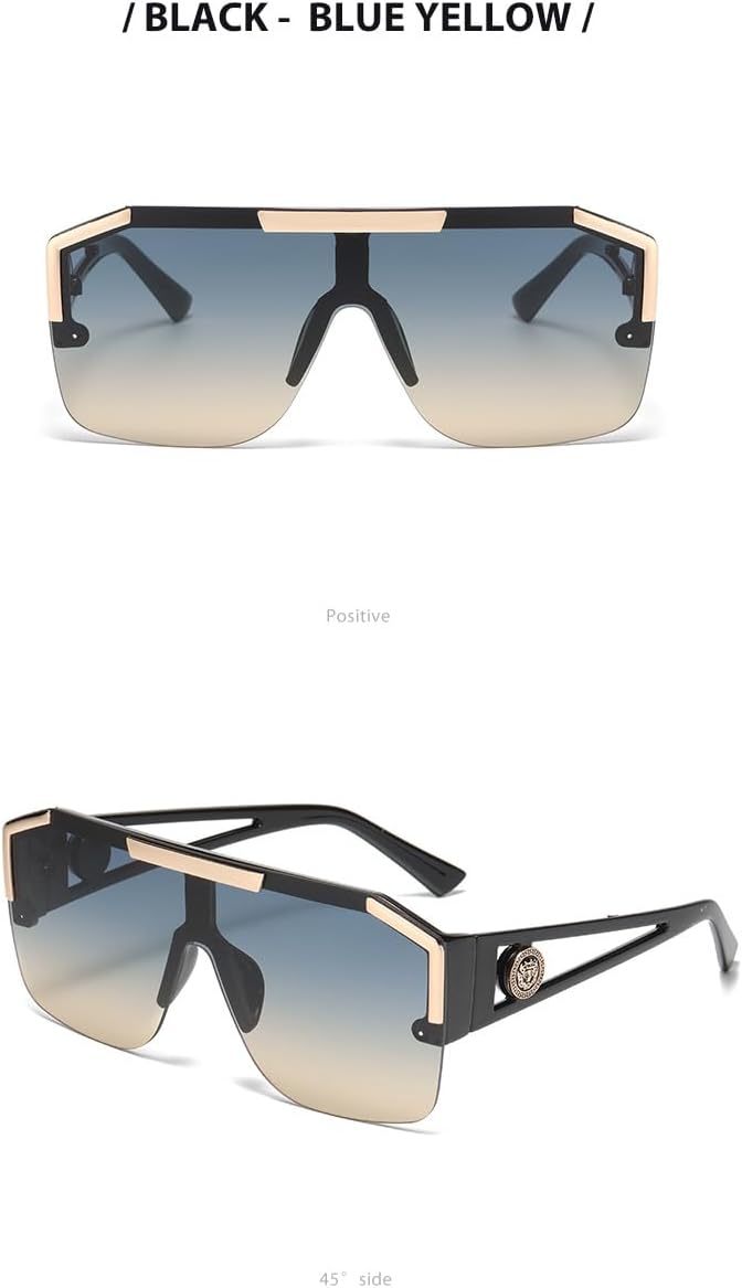 商品图片 5 | B0DXKVZ3GF | Oversized Square Flat Top Frame Sunglasse for Women Men
