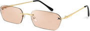 ÉÌƷͼƬ 10 | B0CY2Q4VW1 | FEISEDY Rimless Sunglasses Y2K Retro Small Narrow Rectangle Shades B2643
