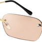 商品图片 10 | B0CY2Q4VW1 | FEISEDY Rimless Sunglasses Y2K Retro Small Narrow Rectangle Shades B2643