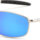 Sliver/Blue / 58 Millimeters | B0GLG22TPV | FEISEDY Rectangle Polarized Square Sunglasses for Men Women B2444