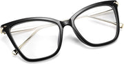 ÉÌƷͼƬ 2 | B07KK3P4KT | FEISEDY Oversized Cat Eye Glasses Frame with Clear Lenses Eyewear for Women B2460
