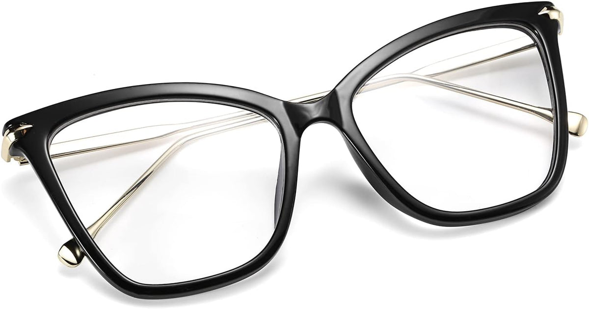 ÉÌƷͼƬ 2 | B07KK3P4KT | FEISEDY Oversized Cat Eye Glasses Frame with Clear Lenses Eyewear for Women B2460