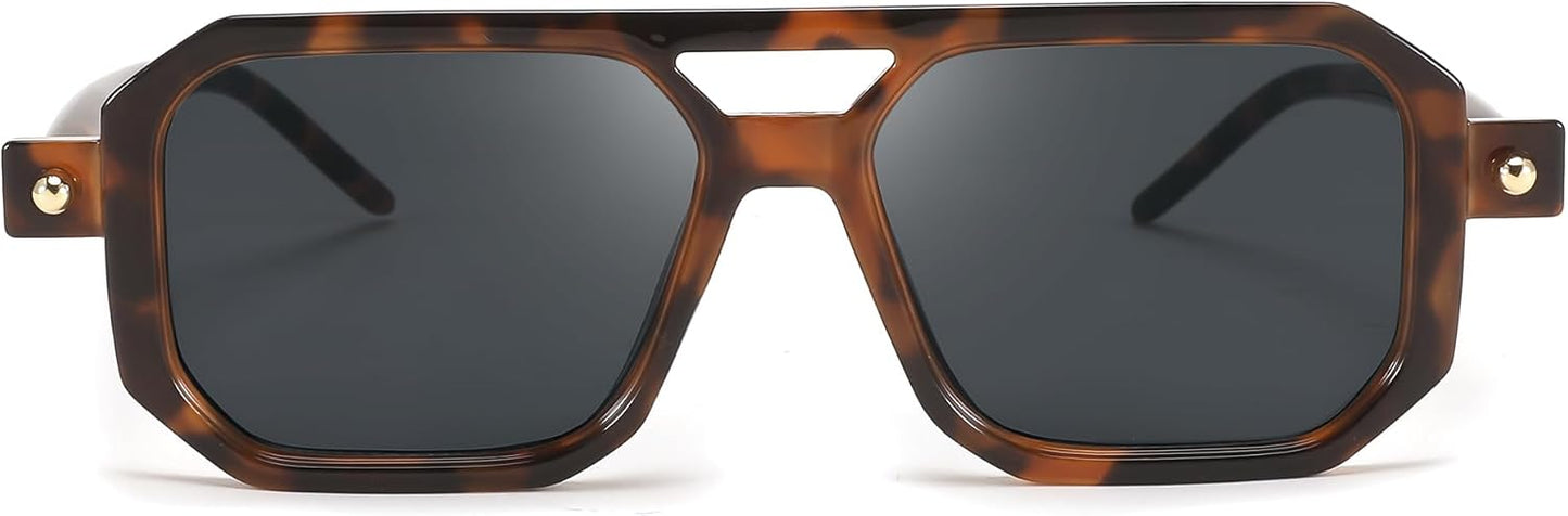 商品图片 86 | B09YTJ4FQZ | FEISEDY Vintage Square 70s Flat Aviator Sunglasses Women Men Classic Retro Stylish Frame UV400 Sunglasses B2622
