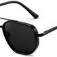 Black/Grey / 56 Millimeters | B0FQ4WGH66 | FEISEDY Polarized Aviator Sunglasses for Women Men Square TAC Lens B0329