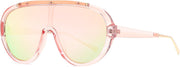 Pink Mirrored / 65 Millimeters | B09J27P7V7 | FEISEDY Retro Oversized Sunglasses Women Men One Piece Frame B2580