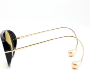 ÉÌƷͼƬ 27 | B0F8N8W8JM | FEISEDY Oversized Aviator Sunglasses With Earring Design for Women Large Big Frame Luxury Designer Shades for Ladies B0296