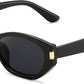 Gloss Black / 55 Millimeters | B0GV7J558D | FEISEDY Retro Cat Eye Sunglasses for Women Trendy Shades Chunky Frame B0418