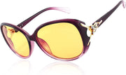 Purple Yellow Lens / 58 Millimeters | B09VSPZ7GT | FEISEDY Oversized Polarized Sunglasses Women Men Large Shades B2730