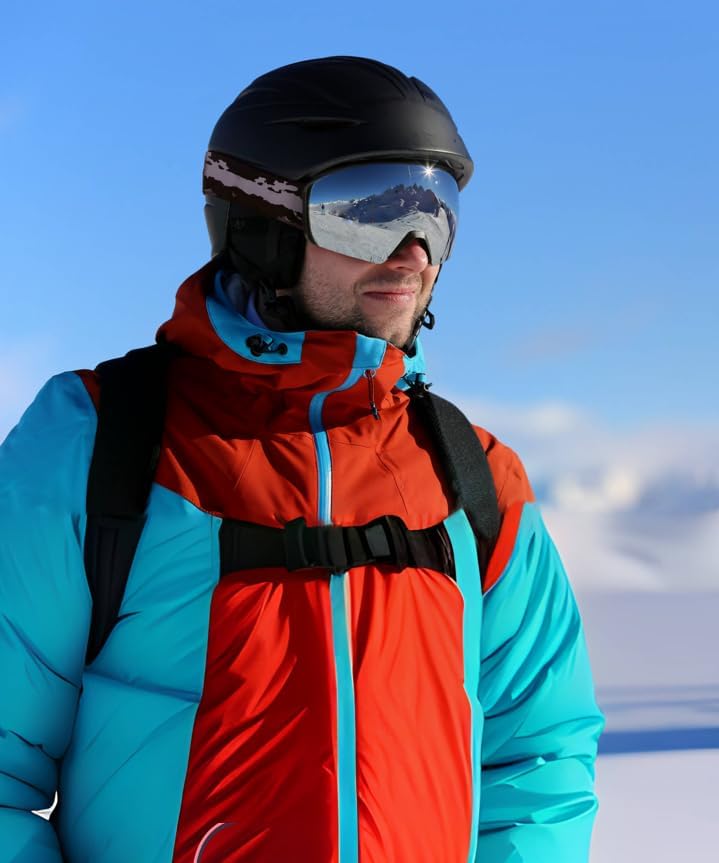 商品图片 17 | B0CD3JFB1C | FEISEDY Magnetic Ski Goggles for Men Women Youth Frameless Snow Goggles 100% UV Protection Snowboard Goggles B0020